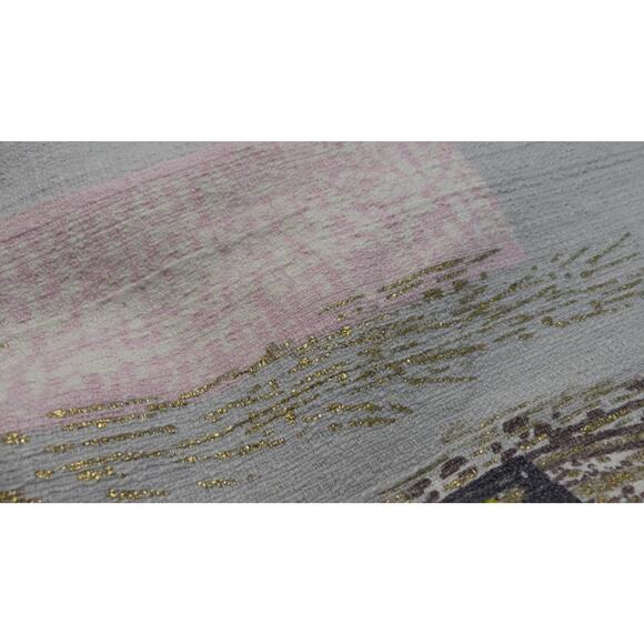 MCM Curtain Panels Pink Gold Vintage 42x54ea Lot of 2 Atomic Decor Barkcloth - Picture 13 of 13